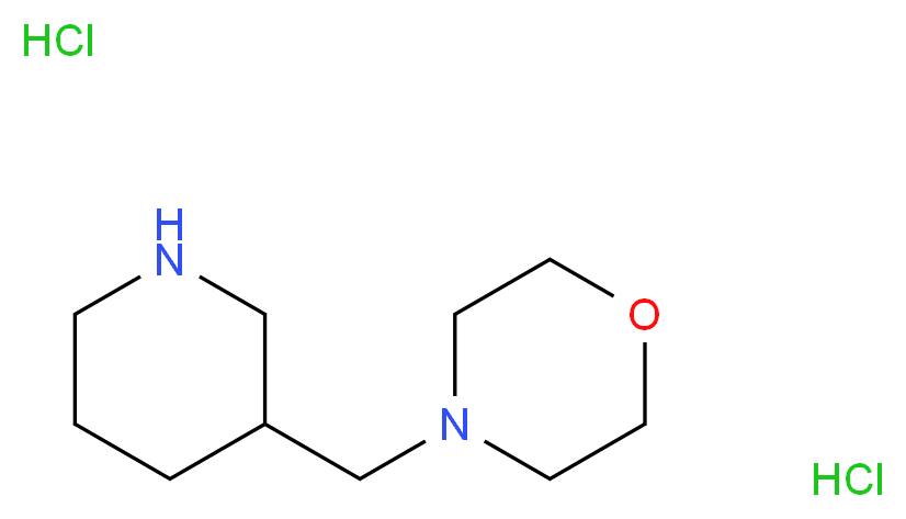 4-(3-Piperidinylmethyl)morpholine dihydrochloride_分子结构_CAS_81310-60-3)