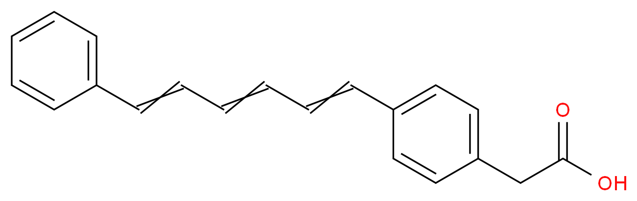 2-[4-(6-phenylhexa-1,3,5-trien-1-yl)phenyl]acetic acid_分子结构_CAS_351009-32-0