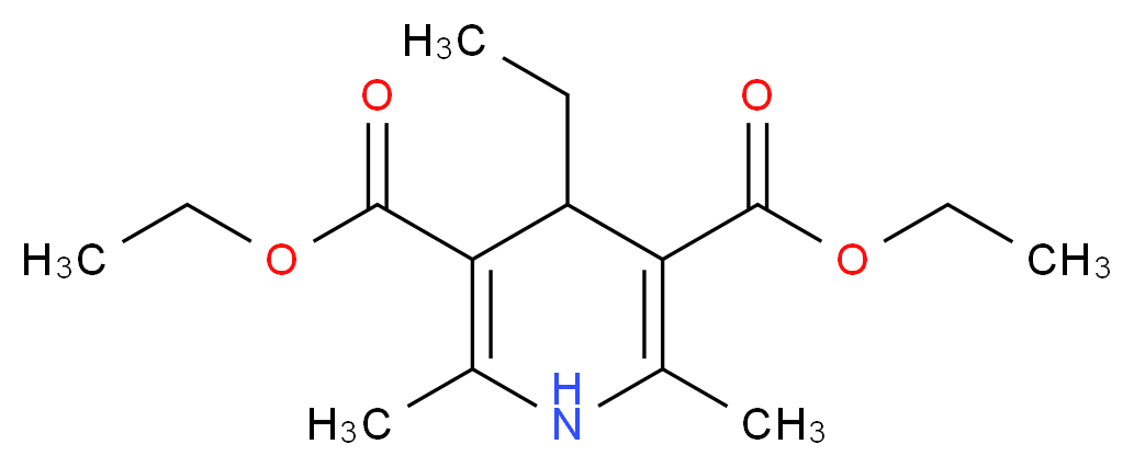 4-乙基-1,4-二氢-2,6-二甲基-3,5-吡啶二羧酸二乙酯_分子结构_CAS_1153-66-8)