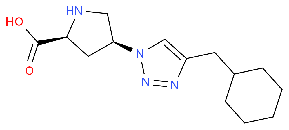 (4S)-4-[4-(cyclohexylmethyl)-1H-1,2,3-triazol-1-yl]-L-proline_分子结构_CAS_)