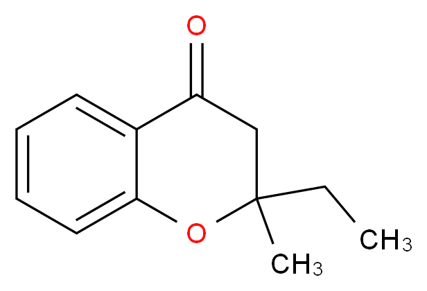 2-ethyl-2-methyl-3,4-dihydro-2H-1-benzopyran-4-one_分子结构_CAS_73509-12-3