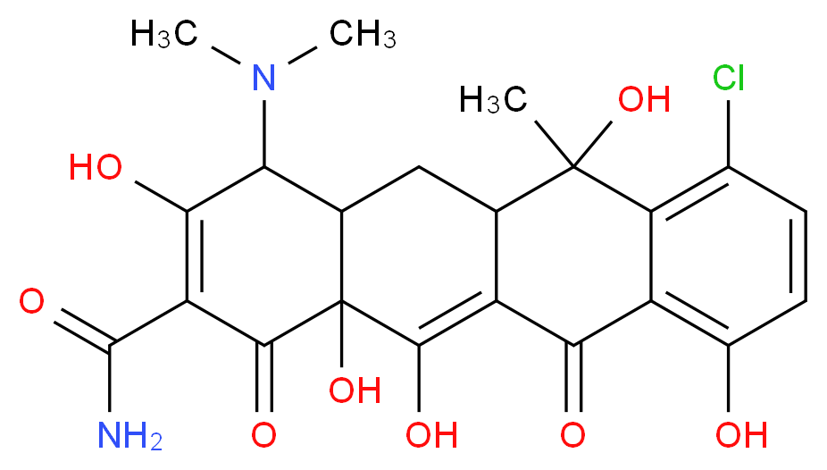 CHLORTETRACYCLINE HYDROCHLORIDE_分子结构_CAS_64-72-2)