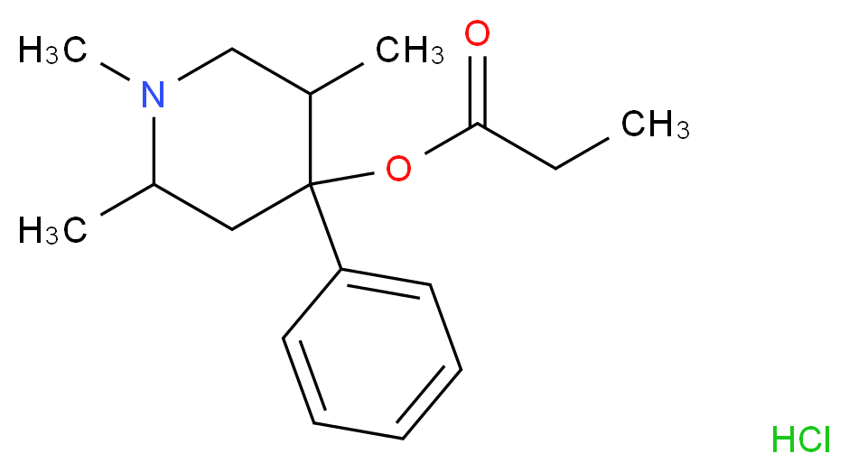 Trimeperidine Hydrochloride_分子结构_CAS_125-80-4)