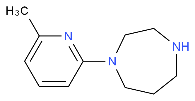 1-(6-methylpyridin-2-yl)-1,4-diazepane_分子结构_CAS_880361-95-5