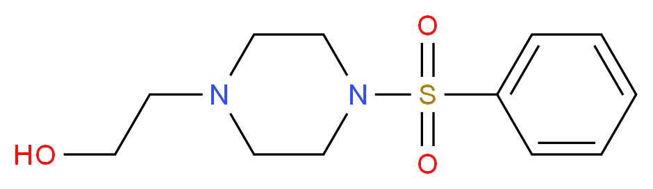 2-[4-(Phenylsulfonyl)piperazino]-1-ethanol_分子结构_CAS_16017-63-3)