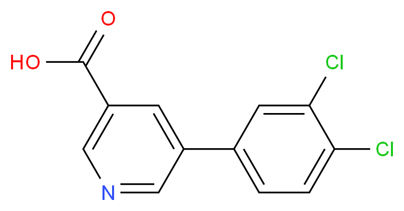 5-(3,4-dichlorophenyl)pyridine-3-carboxylic acid_分子结构_CAS_926255-89-2