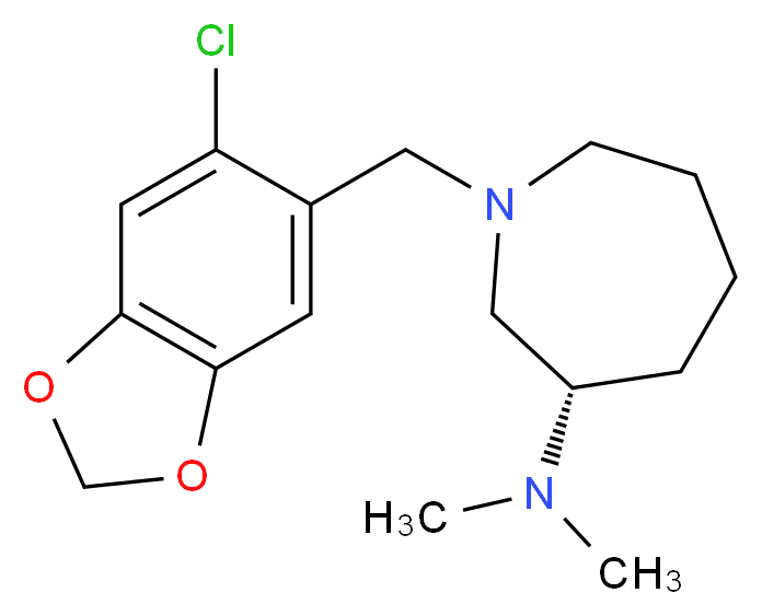 (3S)-1-[(6-chloro-1,3-benzodioxol-5-yl)methyl]-N,N-dimethylazepan-3-amine_分子结构_CAS_)