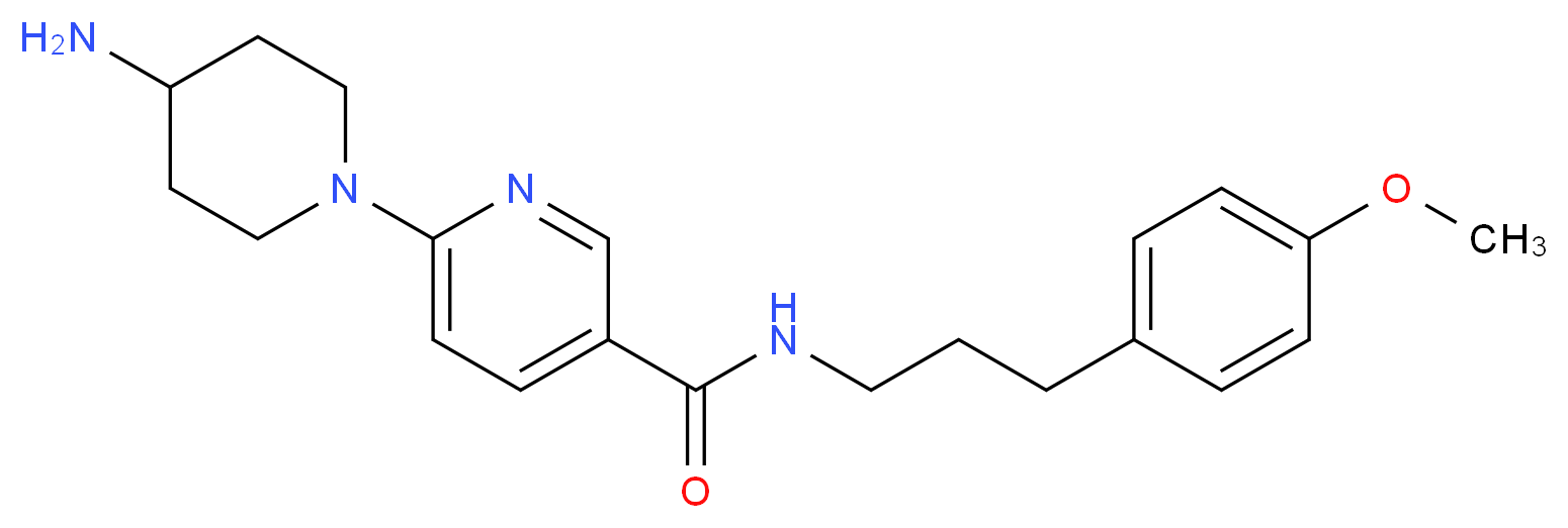 6-(4-aminopiperidin-1-yl)-N-[3-(4-methoxyphenyl)propyl]nicotinamide_分子结构_CAS_)