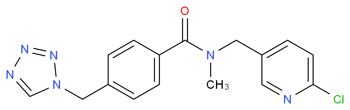 N-[(6-chloropyridin-3-yl)methyl]-N-methyl-4-(1H-tetrazol-1-ylmethyl)benzamide_分子结构_CAS_)