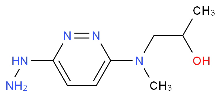 1-[(6-hydrazinylpyridazin-3-yl)(methyl)amino]propan-2-ol_分子结构_CAS_64000-73-3