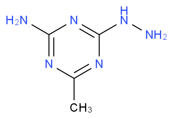 4-hydrazinyl-6-methyl-1,3,5-triazin-2-amine_分子结构_CAS_27419-09-6