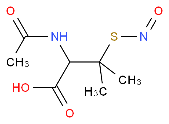 2-acetamido-3-methyl-3-(nitrososulfanyl)butanoic acid_分子结构_CAS_152971-80-7