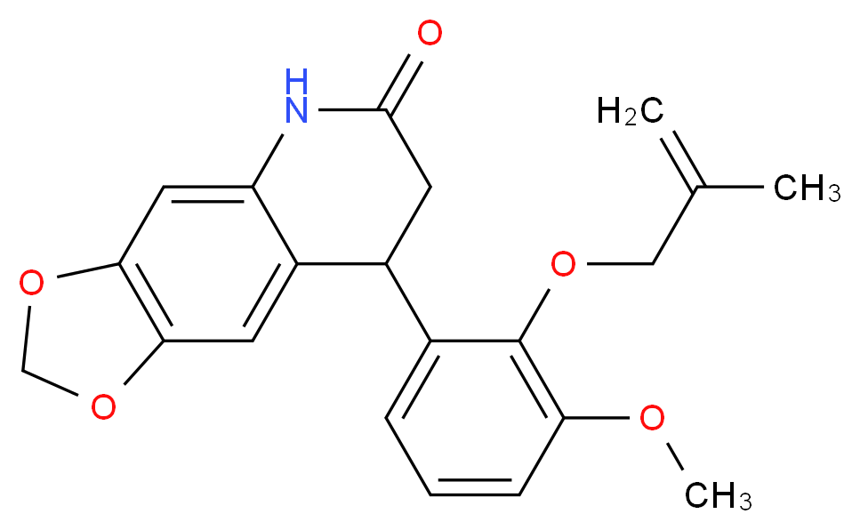 8-{3-methoxy-2-[(2-methylprop-2-en-1-yl)oxy]phenyl}-7,8-dihydro[1,3]dioxolo[4,5-g]quinolin-6(5H)-one_分子结构_CAS_)