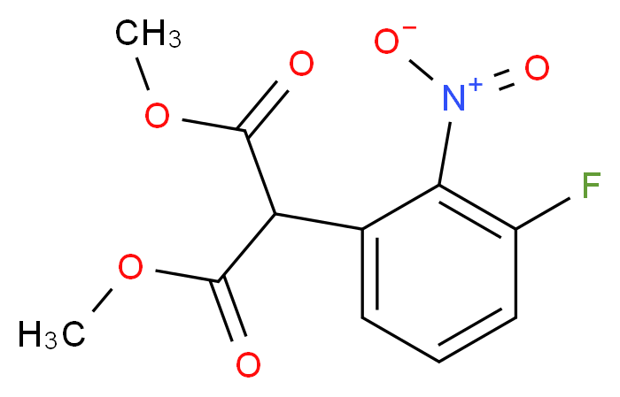 Dimethyl 2-(3-fluoro-2-nitrophenyl)malonate_分子结构_CAS_872141-24-7)
