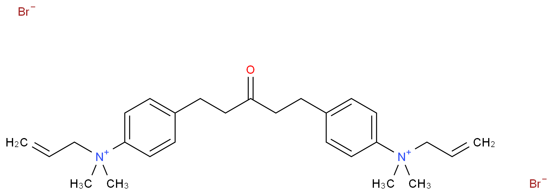 1,5-Bis(4-Allyldimethylammoniumphenyl)pentan-3-one, Dibromide_分子结构_CAS_402-40-4)