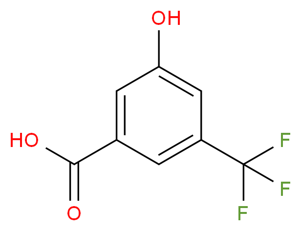 3-Hydroxy-5-(trifluoromethyl)benzoic acid_分子结构_CAS_328-69-8)