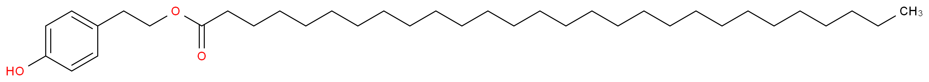 2-(4-hydroxyphenyl)ethyl octacosanoate_分子结构_CAS_123690-76-6