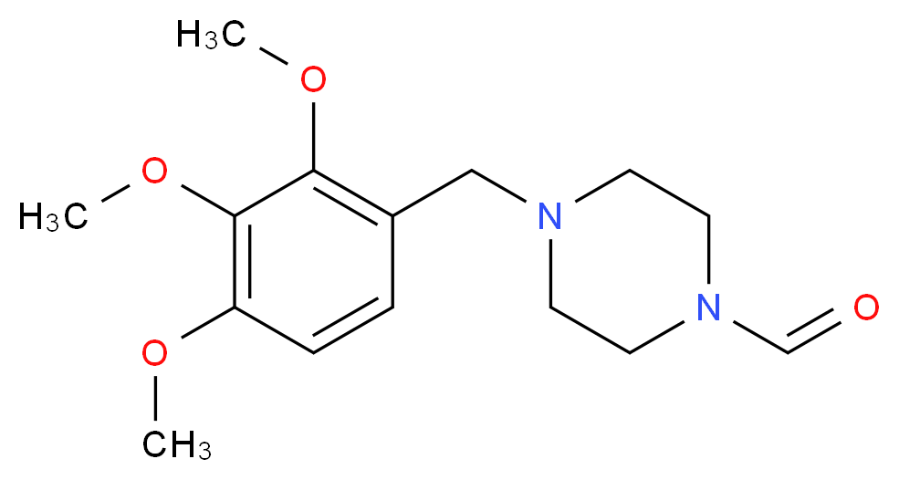 4-[(2,3,4-trimethoxyphenyl)methyl]piperazine-1-carbaldehyde_分子结构_CAS_92700-82-8