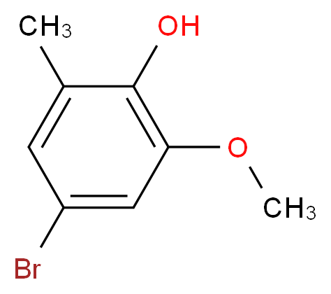 4-bromo-2-methoxy-6-methylphenol_分子结构_CAS_86232-54-4