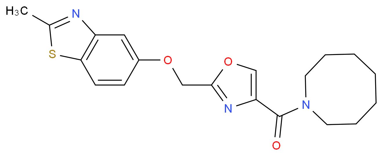 5-{[4-(1-azocanylcarbonyl)-1,3-oxazol-2-yl]methoxy}-2-methyl-1,3-benzothiazole_分子结构_CAS_)