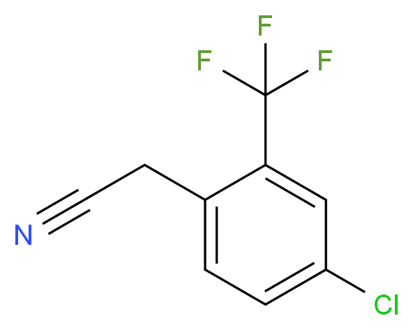 2-[4-chloro-2-(trifluoromethyl)phenyl]acetonitrile_分子结构_CAS_85386-80-7