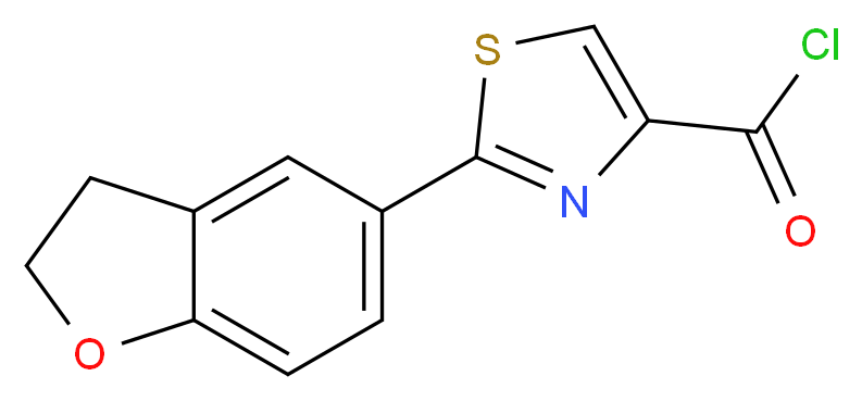 2-(2,3-Dihydrobenzo[b]furan-5-yl)thiazole-4-carbonyl chloride 95%_分子结构_CAS_306936-10-7)