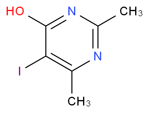 5-iodo-2,6-dimethyl-4-pyrimidinol_分子结构_CAS_83410-37-1)