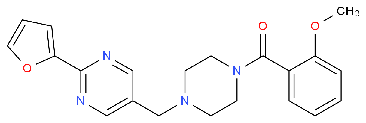 2-(2-furyl)-5-{[4-(2-methoxybenzoyl)-1-piperazinyl]methyl}pyrimidine_分子结构_CAS_)