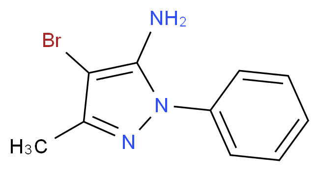 4-溴-3-甲基-1-苯基-1H-吡唑-5-基胺_分子结构_CAS_69464-98-8)