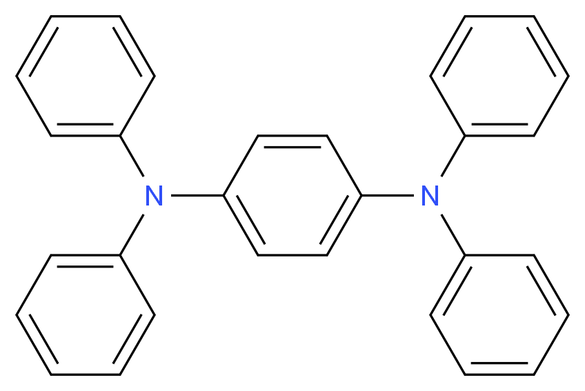 1,4-双(二苯胺基)苯_分子结构_CAS_14118-16-2)