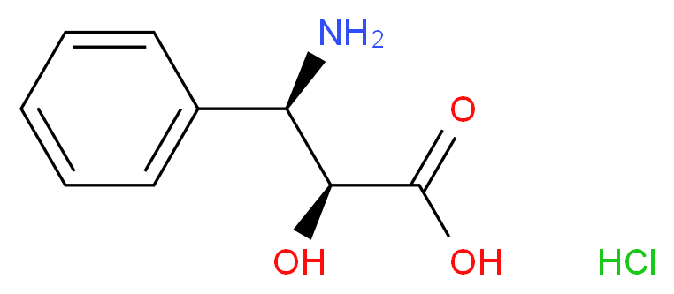 (2S,3R)-3-amino-2-hydroxy-3-phenylpropanoic acid hydrochloride_分子结构_CAS_521059-43-8