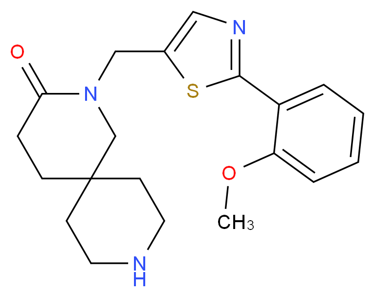 2-{[2-(2-methoxyphenyl)-1,3-thiazol-5-yl]methyl}-2,9-diazaspiro[5.5]undecan-3-one_分子结构_CAS_)