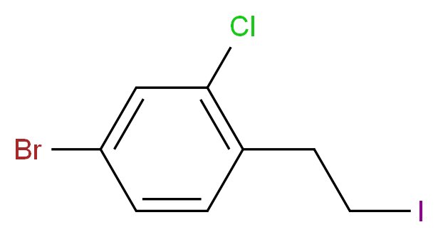 2-(4-Bromo-2-chlorophenyl)ethyl Iodide_分子结构_CAS_916516-91-1)