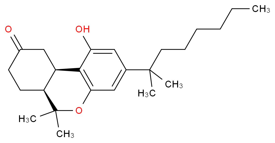 (6aS,10aR)-1-hydroxy-6,6-dimethyl-3-(2-methyloctan-2-yl)-6H,6aH,7H,8H,9H,10H,10aH-benzo[c]isochromen-9-one_分子结构_CAS_56469-15-9