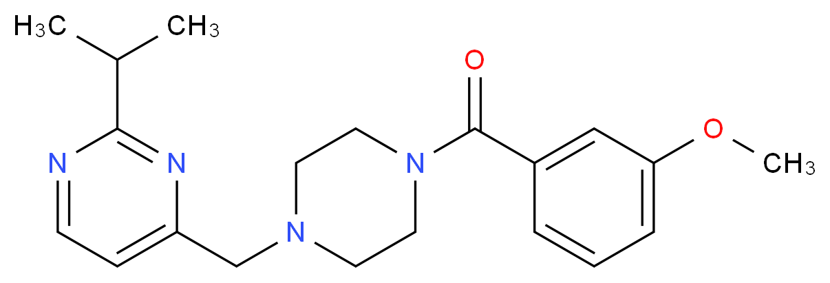 2-isopropyl-4-{[4-(3-methoxybenzoyl)-1-piperazinyl]methyl}pyrimidine_分子结构_CAS_)