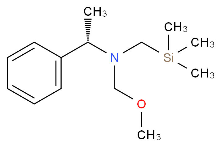 (methoxymethyl)[(1S)-1-phenylethyl][(trimethylsilyl)methyl]amine_分子结构_CAS_133407-38-2