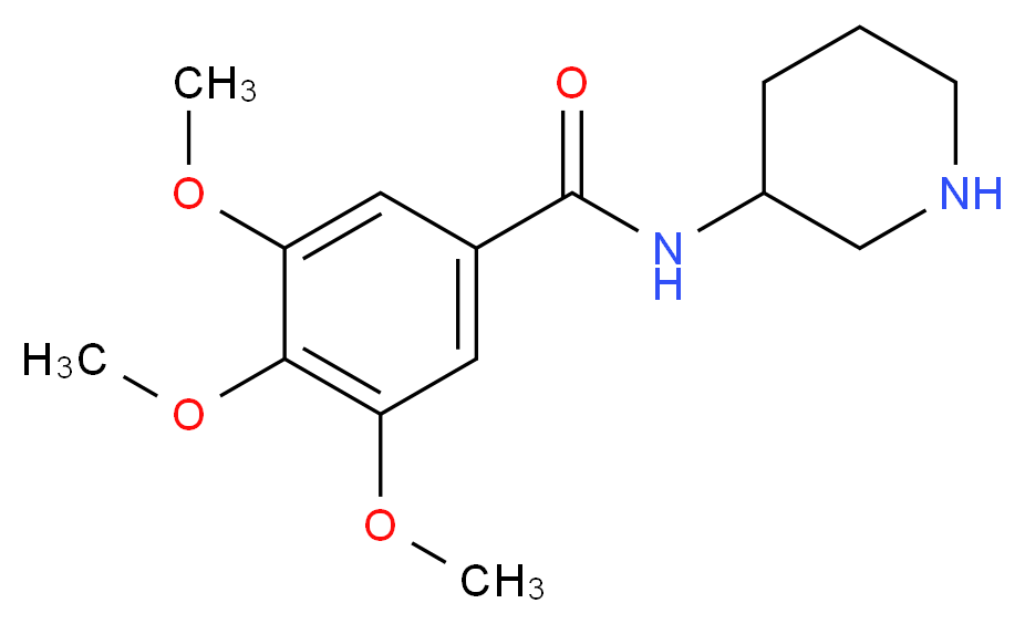 3,4,5-trimethoxy-N-(piperidin-3-yl)benzamide_分子结构_CAS_30751-05-4