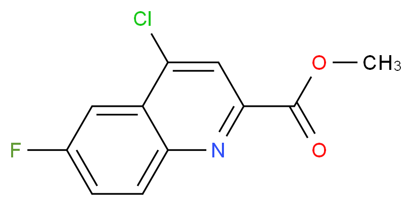 methyl 4-chloro-6-fluoroquinoline-2-carboxylate_分子结构_CAS_301823-61-0