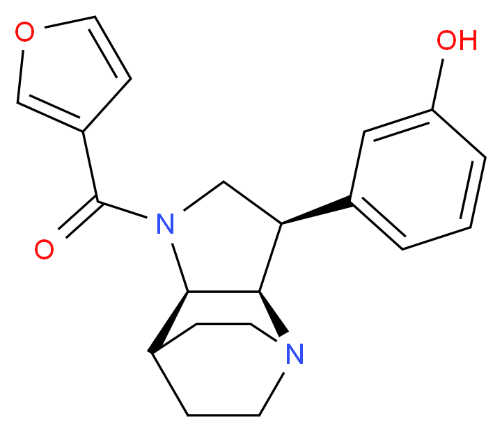 3-[(3R*,3aR*,7aR*)-1-(3-furoyl)octahydro-4,7-ethanopyrrolo[3,2-b]pyridin-3-yl]phenol_分子结构_CAS_)