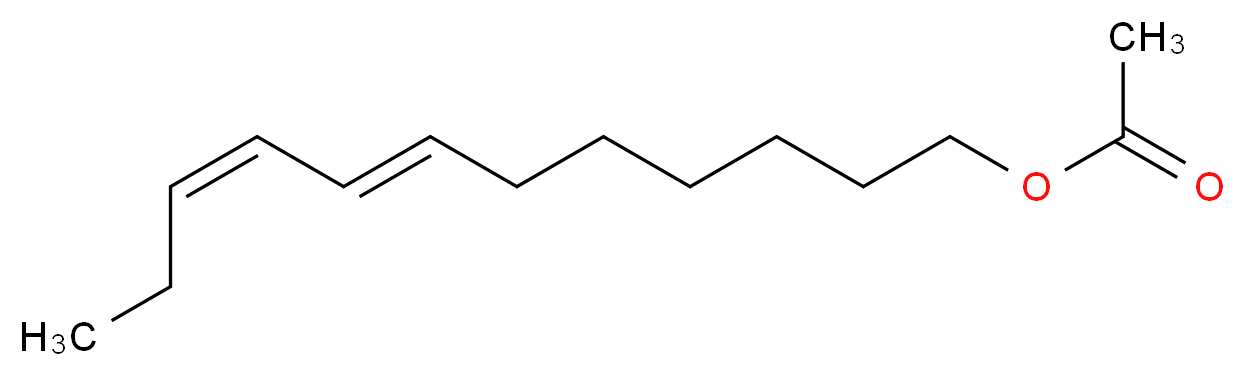 trans-7, cis-9-Dodecadienyl acetate_分子结构_CAS_55774-32-8)