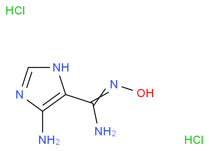 4-amino-N'-hydroxy-1H-imidazole-5-carboximidamide dihydrochloride_分子结构_CAS_65456-71-5