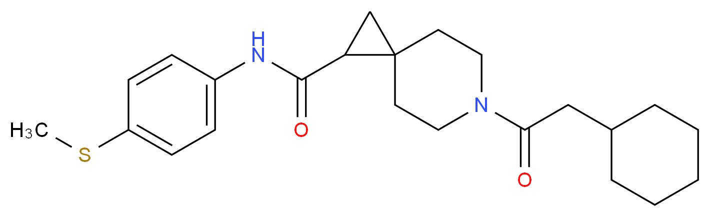 6-(cyclohexylacetyl)-N-[4-(methylthio)phenyl]-6-azaspiro[2.5]octane-1-carboxamide_分子结构_CAS_)