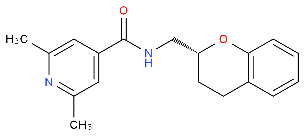 N-[(2R)-3,4-dihydro-2H-chromen-2-ylmethyl]-2,6-dimethylisonicotinamide_分子结构_CAS_)