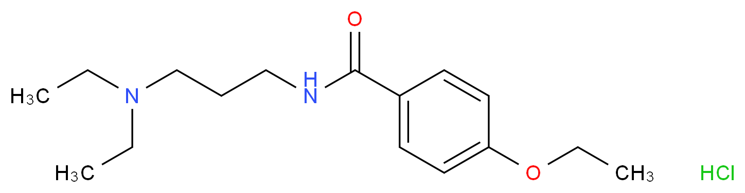 N-[3-(二乙氨基)丙基]-4-乙氧基苯甲酰胺 盐酸盐_分子结构_CAS_81028-99-1)