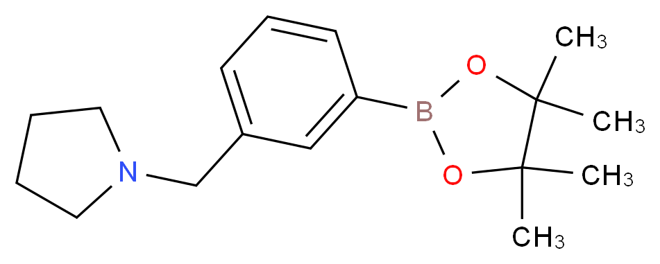 1-(3-(4,4,5,5-TetraMethyl-1,3,2-dioxaborolan-2-yl)benzyl)pyrrolidine_分子结构_CAS_884507-45-3)