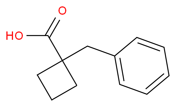 1-benzylcyclobutane-1-carboxylic acid_分子结构_CAS_114672-02-5