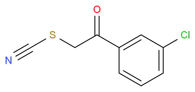 2-(3-Chlorophenyl)-2-oxoethyl thiocyanate_分子结构_CAS_)
