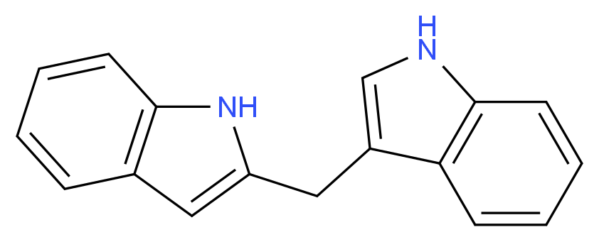 2-(1H-indol-3-ylmethyl)-1H-indole_分子结构_CAS_114648-66-7