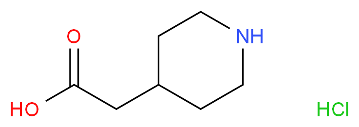 2-(piperidin-4-yl)acetic acid hydrochloride_分子结构_CAS_51052-78-9