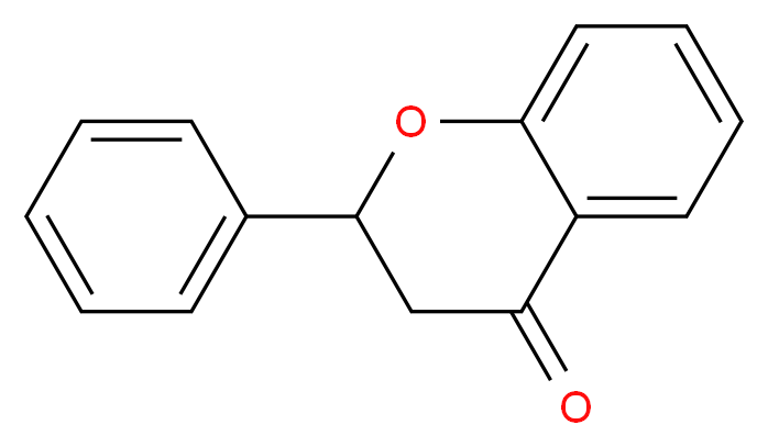 2-phenyl-3,4-dihydro-2H-1-benzopyran-4-one_分子结构_CAS_487-26-3